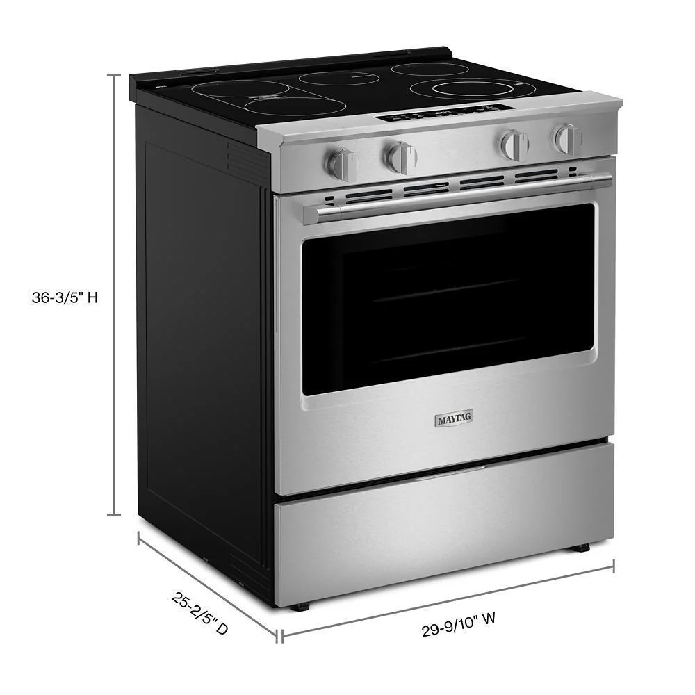 Maytag MSES7030SZ 30-Inch Wide Slide-In Electric Range with Grill Mode and No Preheat Air Fry - 5.3 Cu. Ft. - Image 4