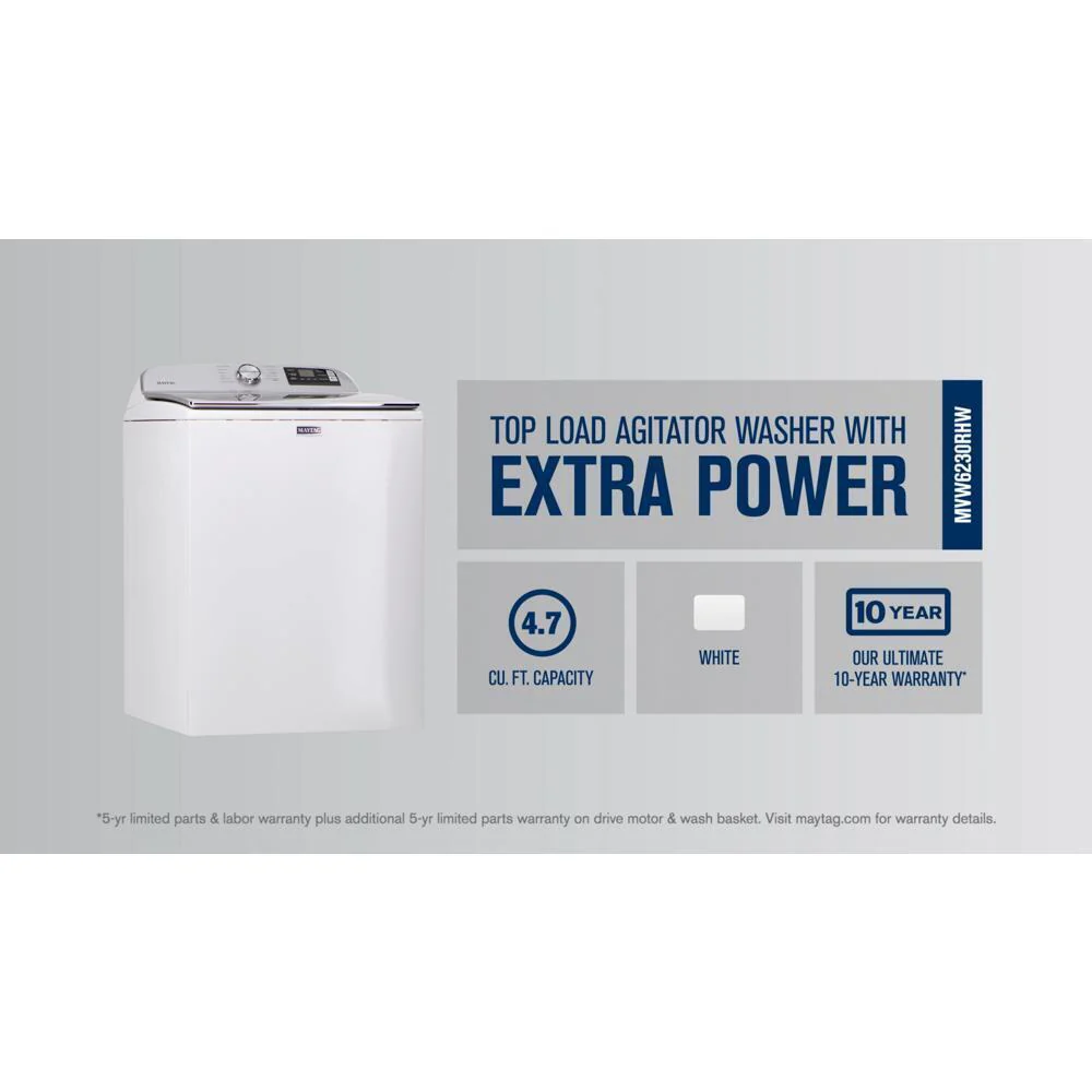Maytag MVW6230RHW Smart Top Load Washer with Extra Power - 4.7 cu. ft. - Image 11