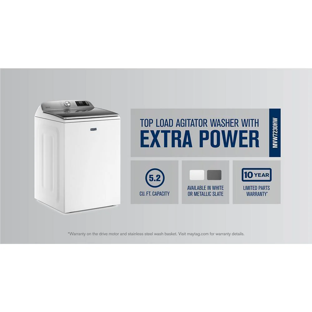 Maytag MVW7230HW Smart Top Load Washer with Extra Power - 5.2 cu. ft. - Image 8