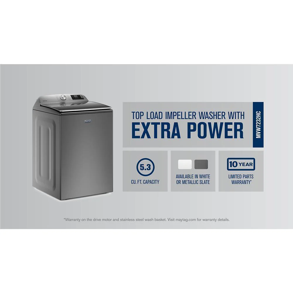 Maytag MVW7232HC Smart Top Load Washer with Extra Power - 5.3 cu. ft. - Image 8