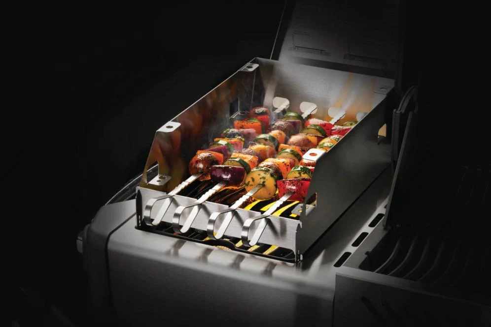 Napoleon Bbq 71301 Side Burner Windshield - Large with Skewer Rack - Image 4