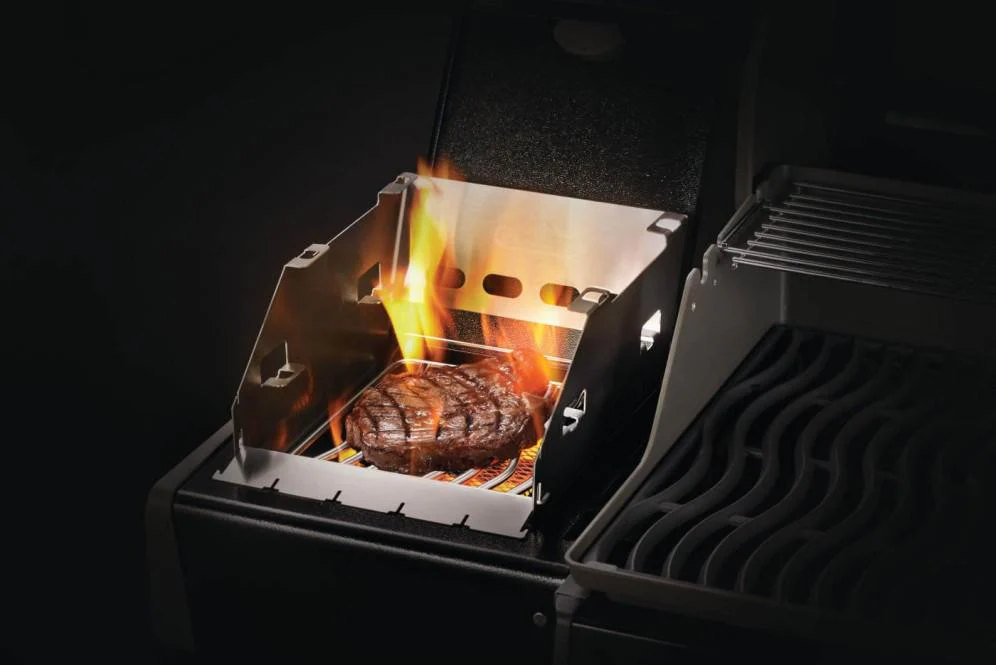 Napoleon Bbq 71302 Side Burner Windshield - Small with Skewer Rack - Image 6