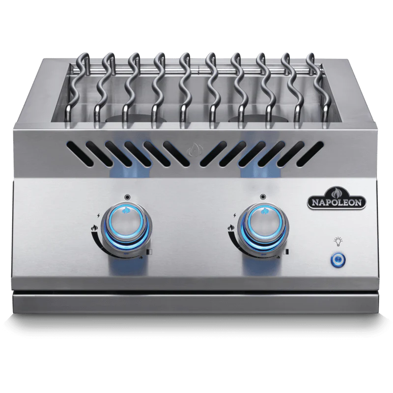 Napoleon Bbq BIB18RTPSS Built-in 700 Series Dual Range Top Burner with Stainless Steel Cover , Propane, Stainless Steel