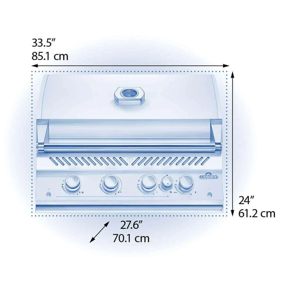 Napoleon Bbq BIG32RBNMK1 Built-In 700 Series 32 with Infrared Rear Burner , Natural Gas, Matte/Matt Black - Image 3