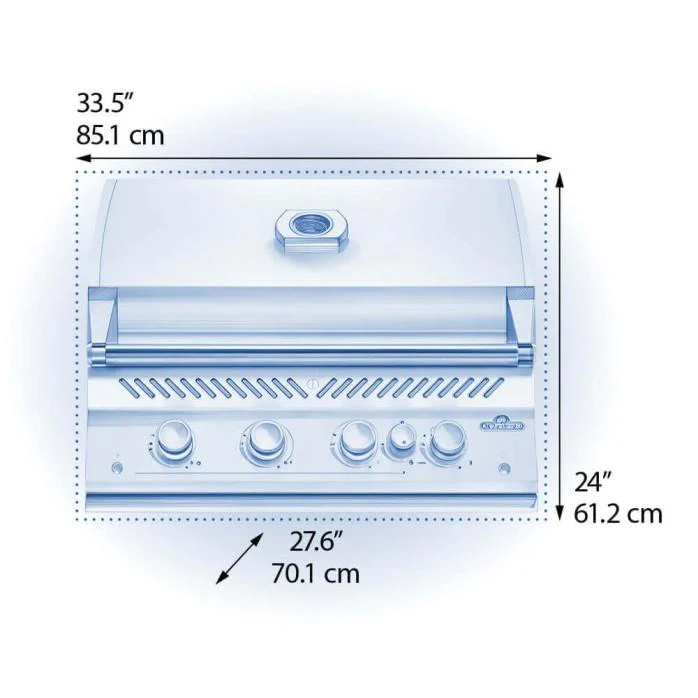 Napoleon Bbq BIG32RBNSS1 Built-In 700 Series 32 with Infrared Rear Burner , Natural Gas, Stainless Steel - Image 3