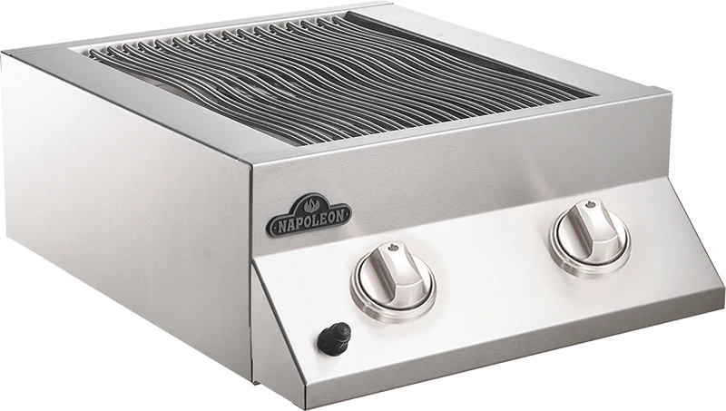 Napoleon Bbq BISB245PFT Built-in Flat Top Dual Side Burner Range Burners , Stainless Steel , Propane