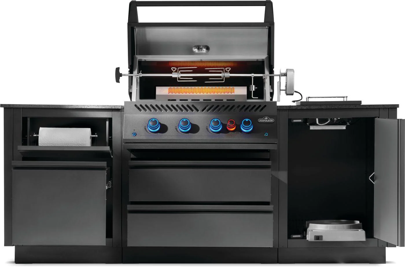 Napoleon Bbq ODK300BIG32RBPMK1 OASIS 300 Outdoor Kitchen, Built-in 700 Series 32 With Soft Close , Propane, Matte/Matt Black - Image 7