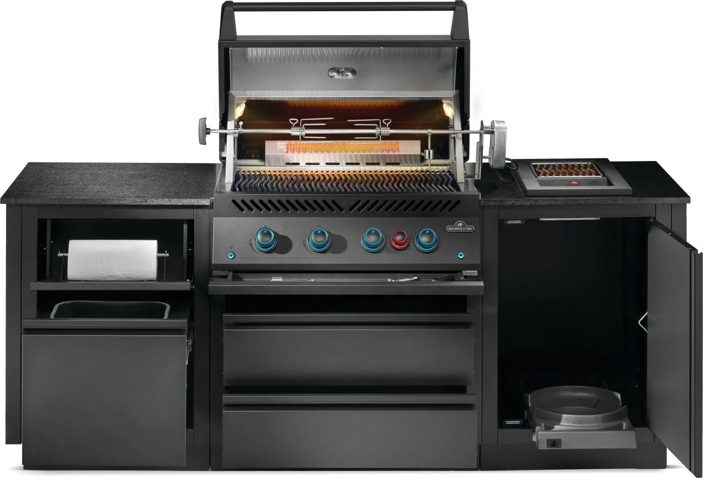 Napoleon Bbq ODK300BIG32RBPMK1 OASIS 300 Outdoor Kitchen, Built-in 700 Series 32 With Soft Close , Propane, Matte/Matt Black - Image 8