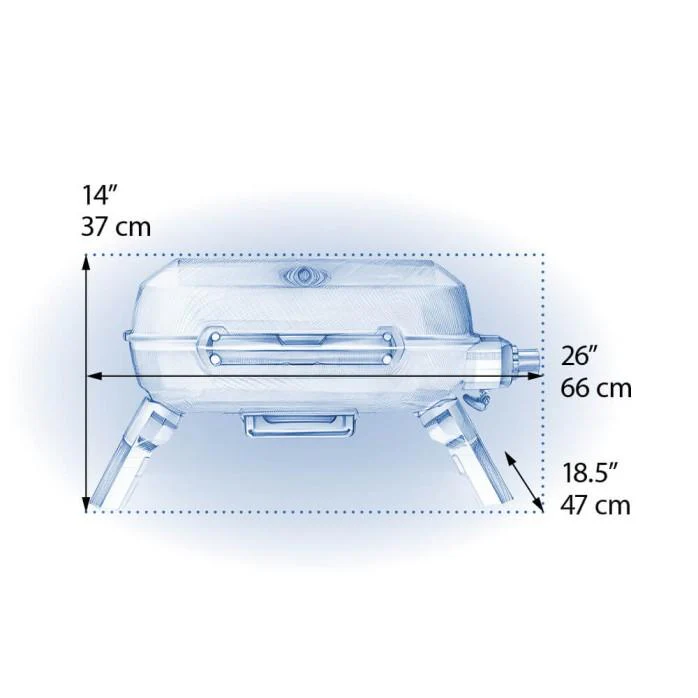 Napoleon Bbq TQ240BL TravelQ 240 Portable Gas Grill , Propane, Blue - Image 2