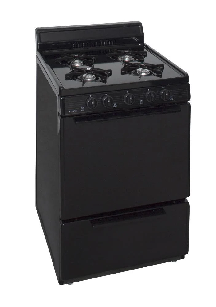Premier BCK100BP 24 in. Freestanding Battery-Generated Spark Ignition Gas Range in Black - Image 2