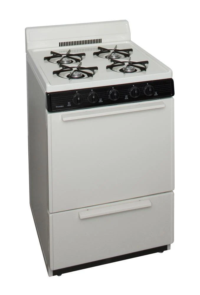 Premier BCK100TP 24 in. Freestanding Battery-Generated Spark Ignition Gas Range in Biscuit - Image 2