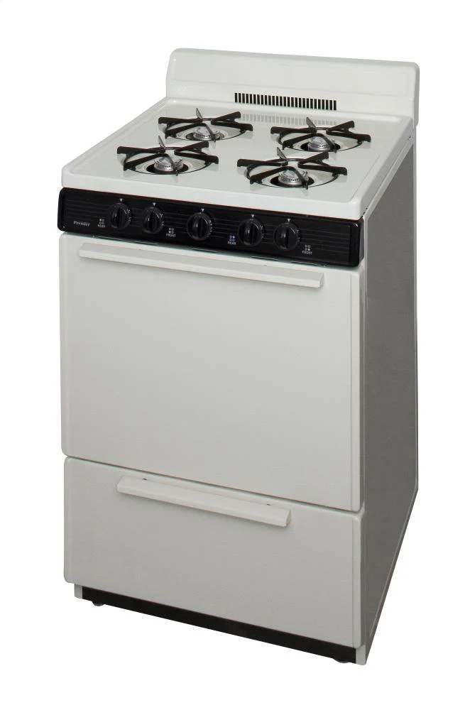 Premier BCK100TP 24 in. Freestanding Battery-Generated Spark Ignition Gas Range in Biscuit - Image 3