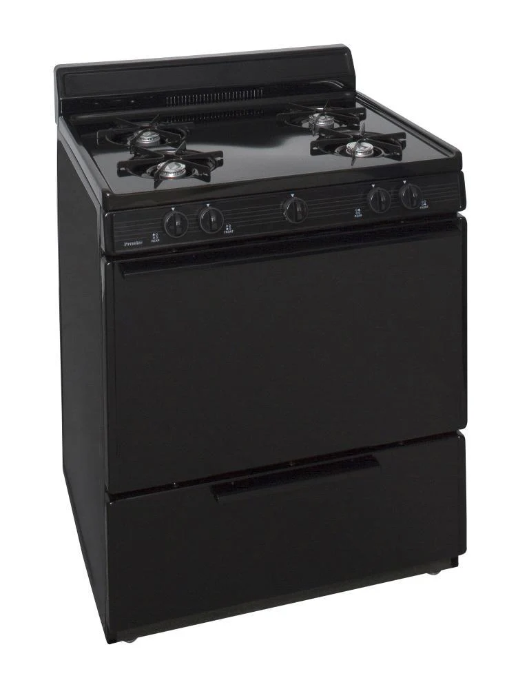 Premier BFK100BP 30 in. Freestanding Battery-Generated Spark Ignition Gas Range in Black - Image 2