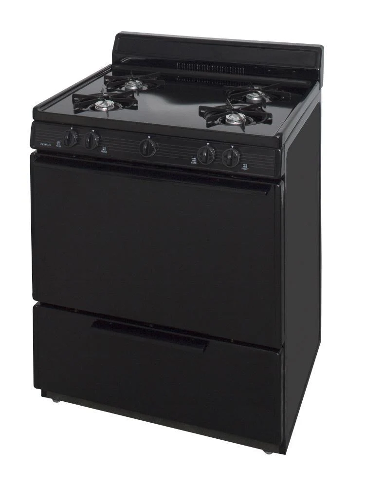 Premier BFK100BP 30 in. Freestanding Battery-Generated Spark Ignition Gas Range in Black - Image 3