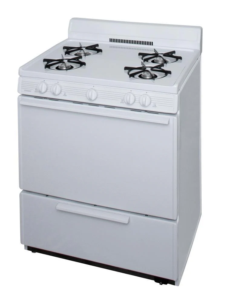 Premier BFK100OP 30 in. Freestanding Battery-Generated Spark Ignition Gas Range in White - Image 3