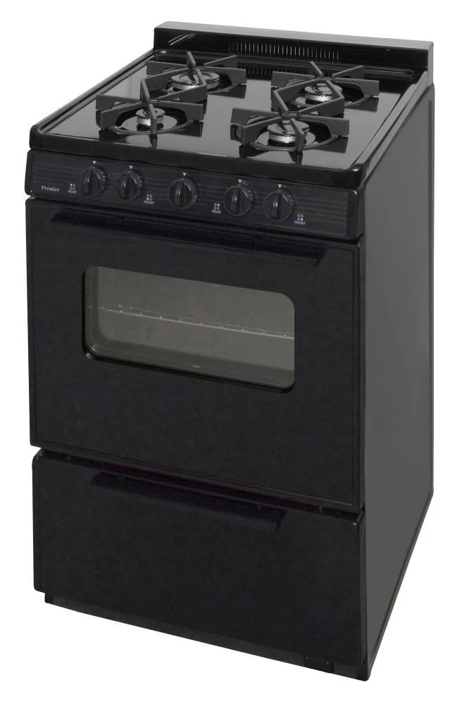 Premier BJK5X0BP 24 in. Freestanding Battery-Generated Spark Ignition Gas Range in Black - Image 3