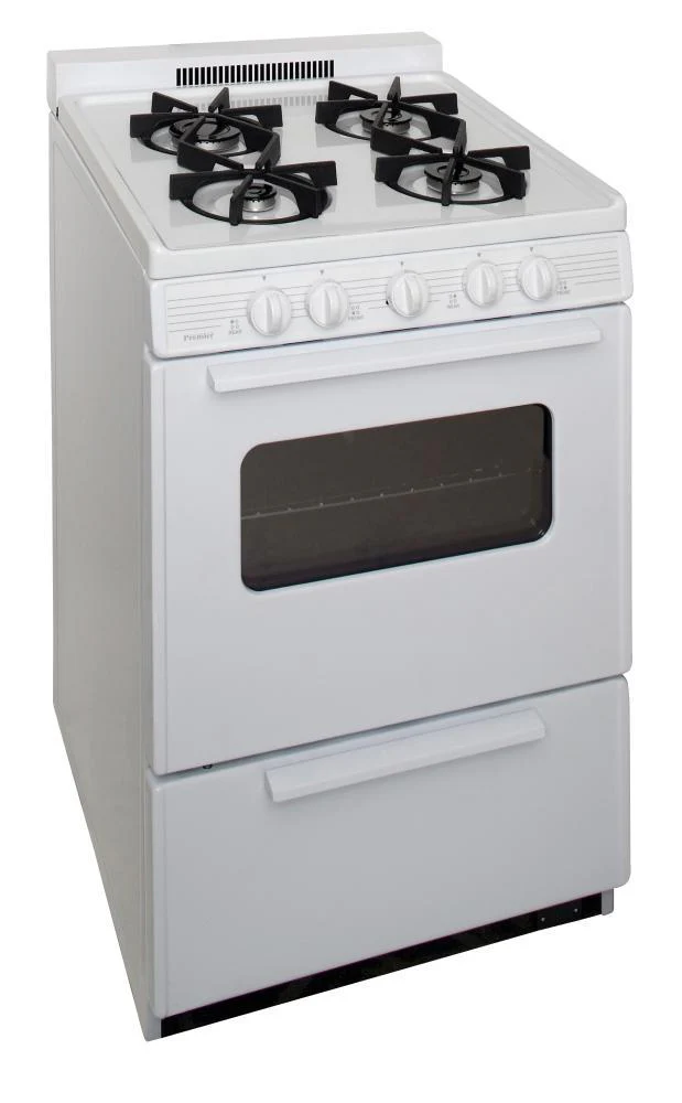 Premier BJK5X0OP 24 in. Freestanding Battery-Generated Spark Ignition Gas Range in White - Image 2
