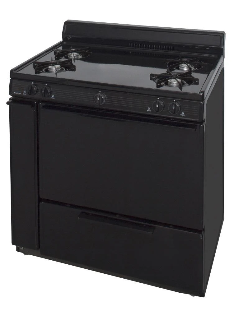 Premier BLK100BP 36 in. Freestanding Battery-Generated Spark Ignition Gas Range in Black - Image 3