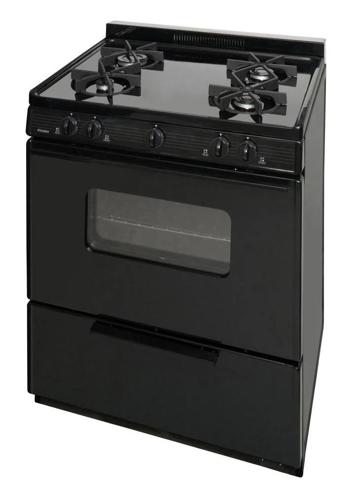 Premier BMK5X0BP 30 in. Freestanding Battery-Generated Spark Ignition Gas Range in Black - Image 3