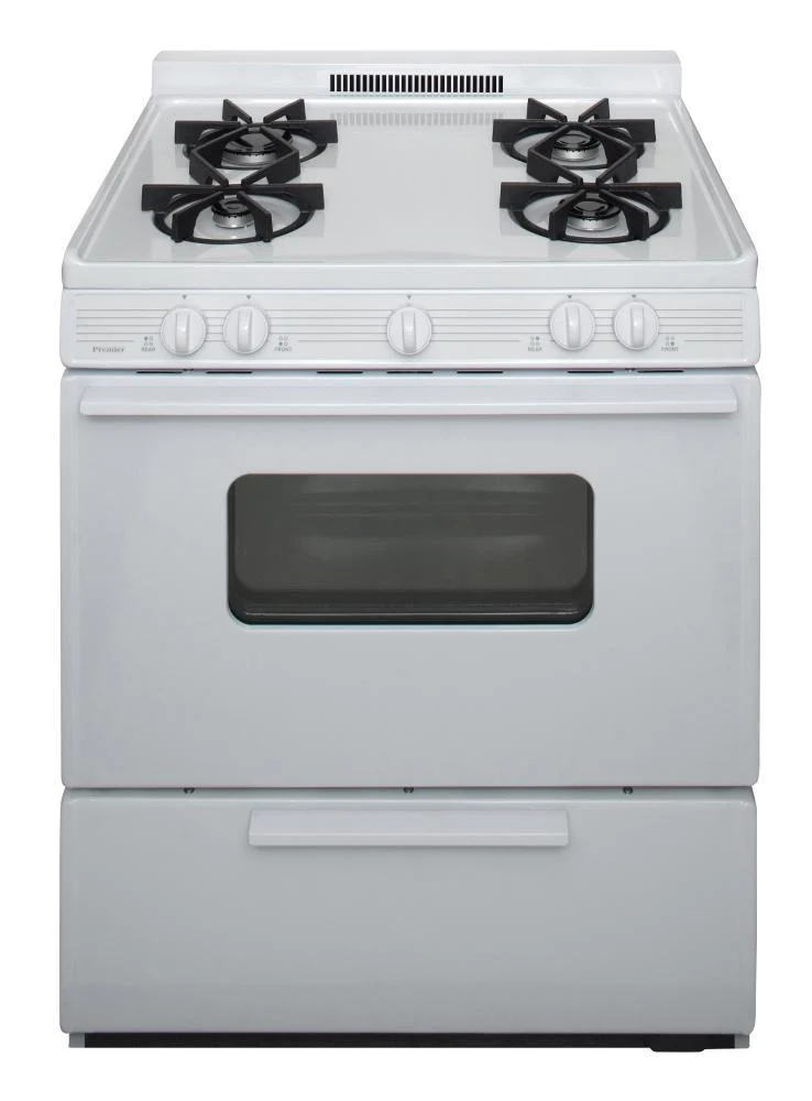 Premier BMK5X0OP 30 in. Freestanding Battery-Generated Spark Ignition Gas Range in White