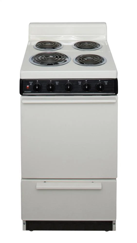 Premier EAK100TP0 20 in. Freestanding Electric Range in Biscuit