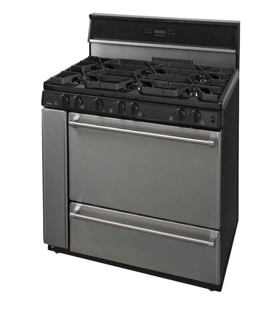 Premier P36S148BP 36 in. Freestanding Open Burner Gas Range in Stainless Steel - Image 3