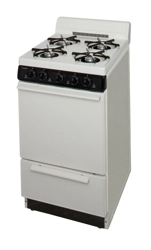 Premier SAK100TP0 20 in. Freestanding Gas Range in Biscuit - Image 3