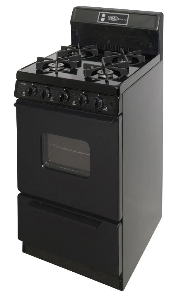Premier SHK220BP 20 in. Freestanding Gas Range in Black - Image 3