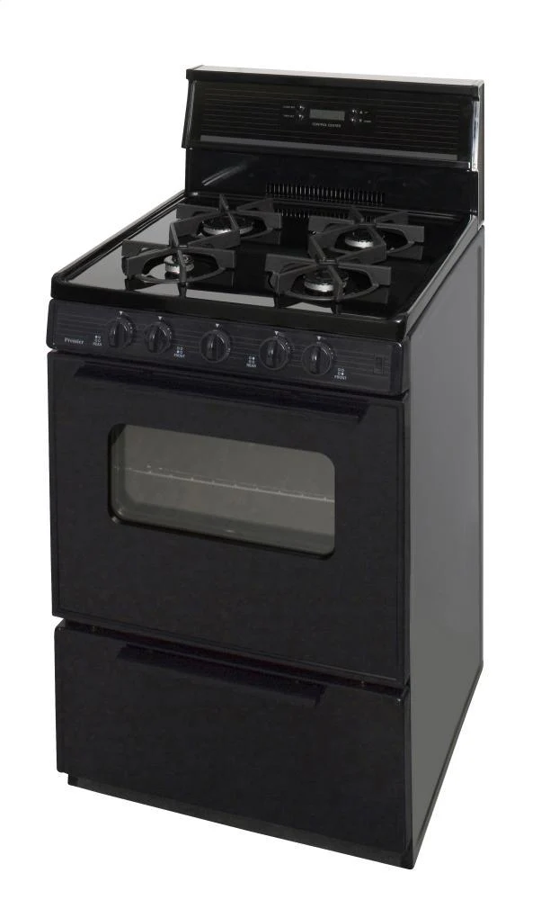 Premier SJK240BP 24 in. Freestanding Sealed Burner Spark Ignition Gas Range in Black - Image 3