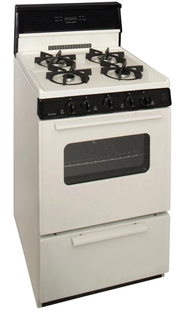 Premier SJK240TP0 24 in. Freestanding Sealed Burner Spark Ignition Gas Range in Biscuit - Image 2