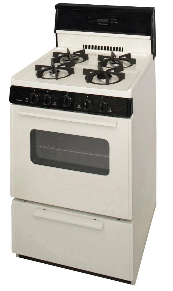 Premier SJK240TP0 24 in. Freestanding Sealed Burner Spark Ignition Gas Range in Biscuit - Image 3