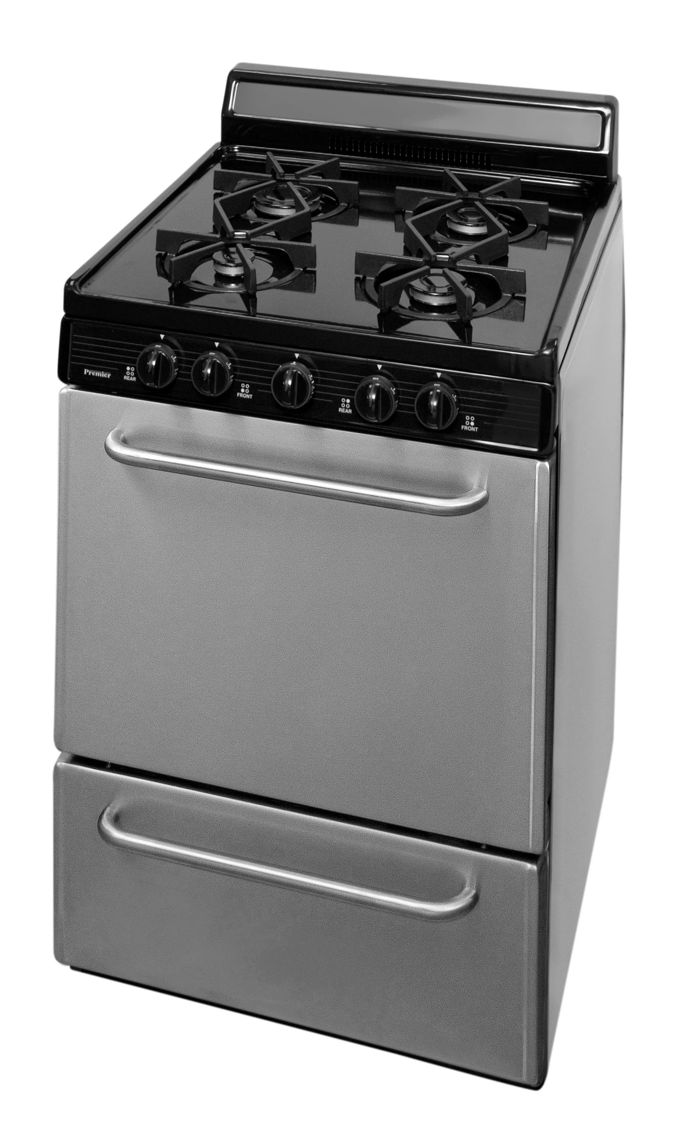 Premier SJK600BP 24" Freestanding Sealed Burner Gas Range in Stainless Steel - Image 3