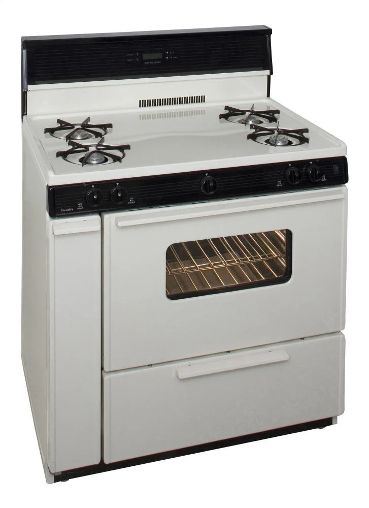 Premier SLK240TP0 36 in. Freestanding Gas Range in Biscuit - Image 2