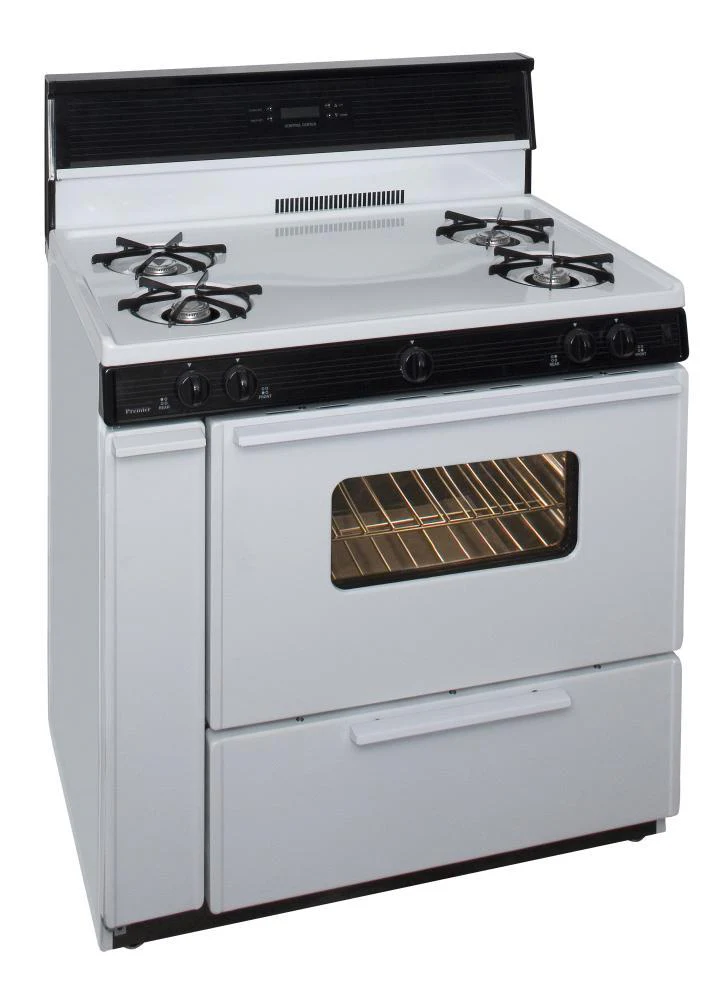 Premier SLK240WP0 36 in. Freestanding Gas Range in White - Image 2