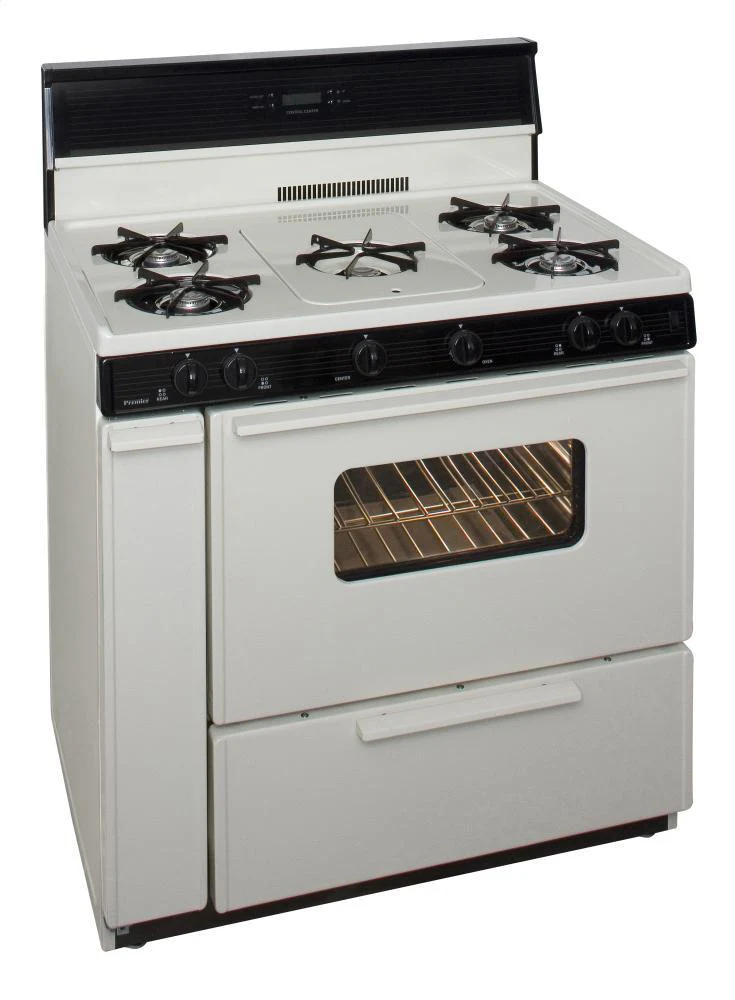 Premier SLK249TP0 36 in. Freestanding Gas Range with 5th Burner and Griddle Package in Biscuit - Image 2