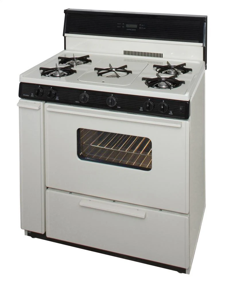 Premier SLK249TP0 36 in. Freestanding Gas Range with 5th Burner and Griddle Package in Biscuit - Image 3