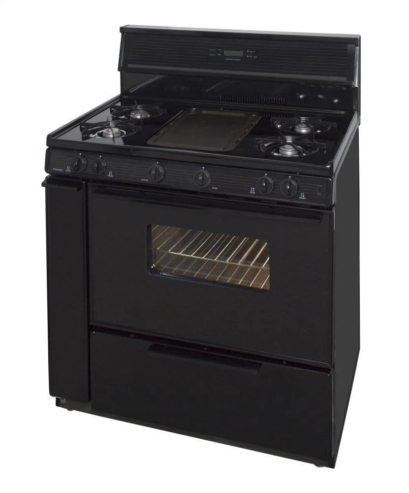Premier SLK849BP 36 in. Freestanding Gas Range with 5th Burner and Griddle Package in Black - Image 3