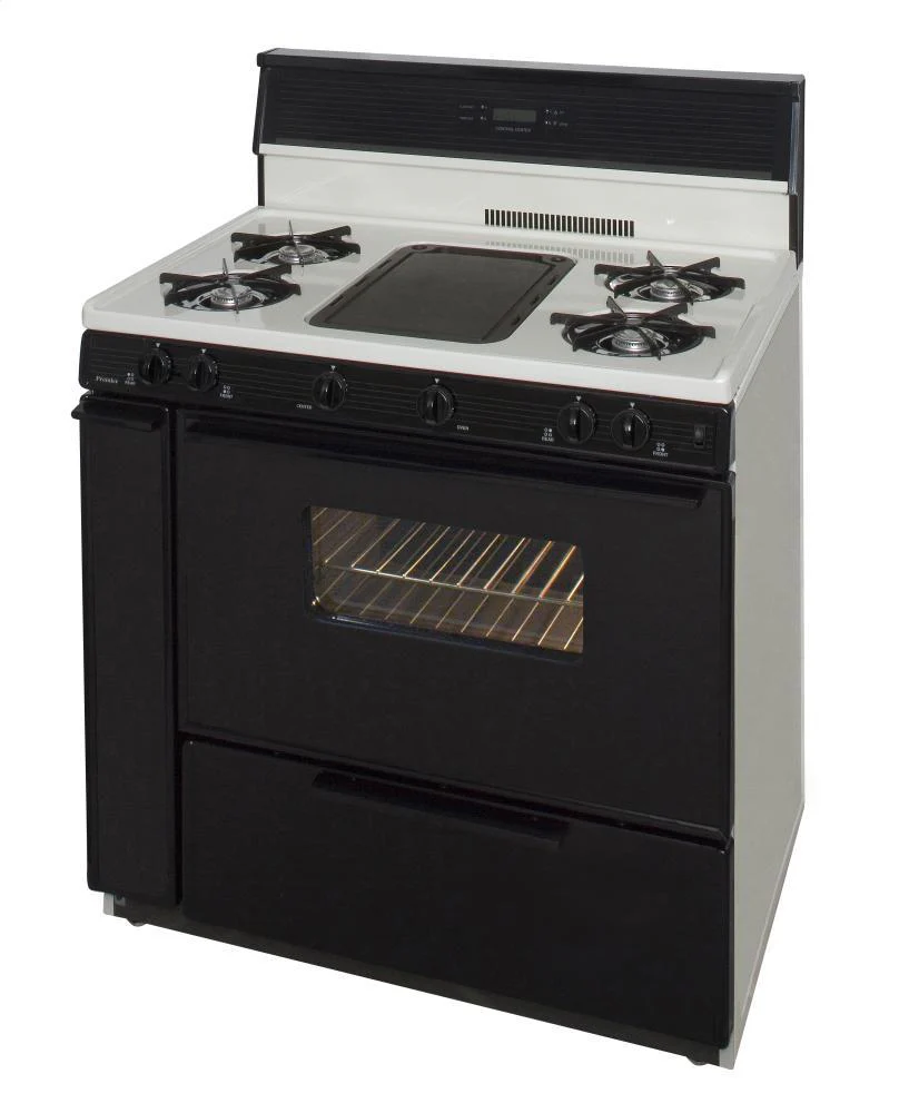 Premier SLK849TP 36 in. Freestanding Gas Range with 5th Burner and Griddle Package in Biscuit - Image 3