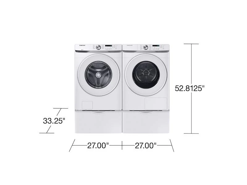 Samsung DV45DG6000HW 7.5 cu. ft. Large Capacity Ventless Hybrid Heat Pump Dryer with Wi-Fi in White - Image 3