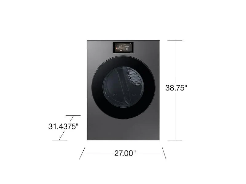 Samsung DV90F53AGS Bespoke AI Front Load Gas Dryer - Image 2