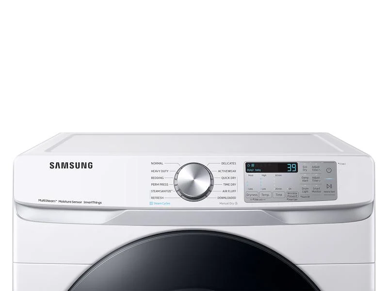 Samsung DVE45B6300W 7.5 cu. ft. Smart Electric Dryer with Steam Sanitize+ in White - Image 2