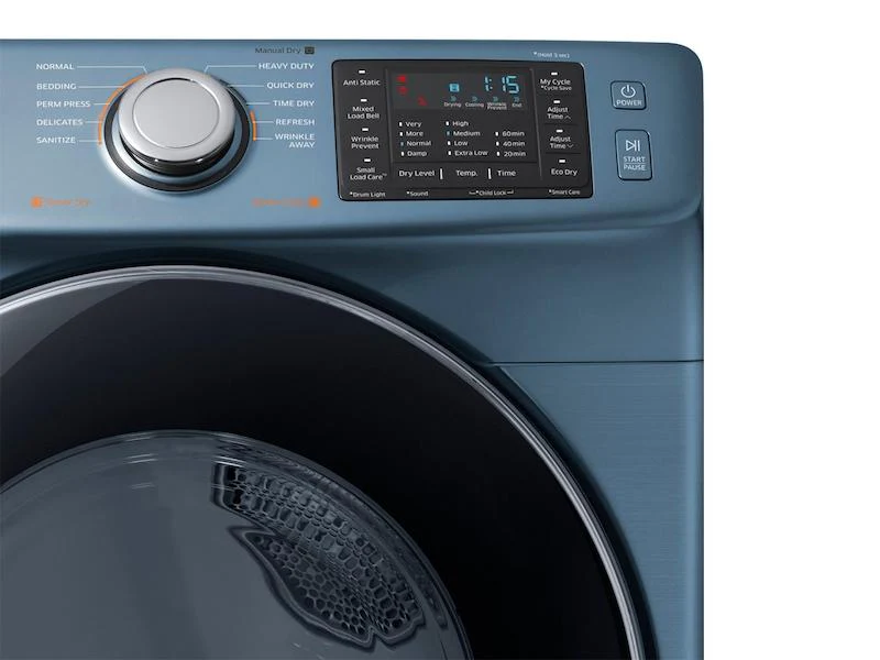 Samsung DVE45M5500Z 7.5 cu. ft. Electric Dryer in Azure Blue - Image 2