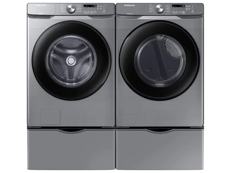 Samsung DVE45T6000P 7.5 cu. ft. Front Load Electric Dryer with Sensor Dry in Platinum - Image 5