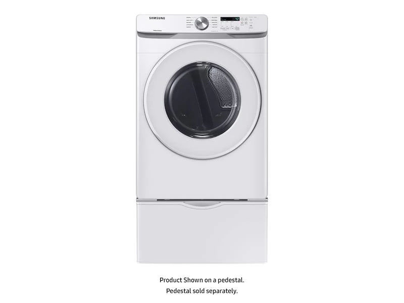 Samsung DVE45T6000W 7.5 cu. ft. Electric Dryer with Sensor Dry in White - Image 3