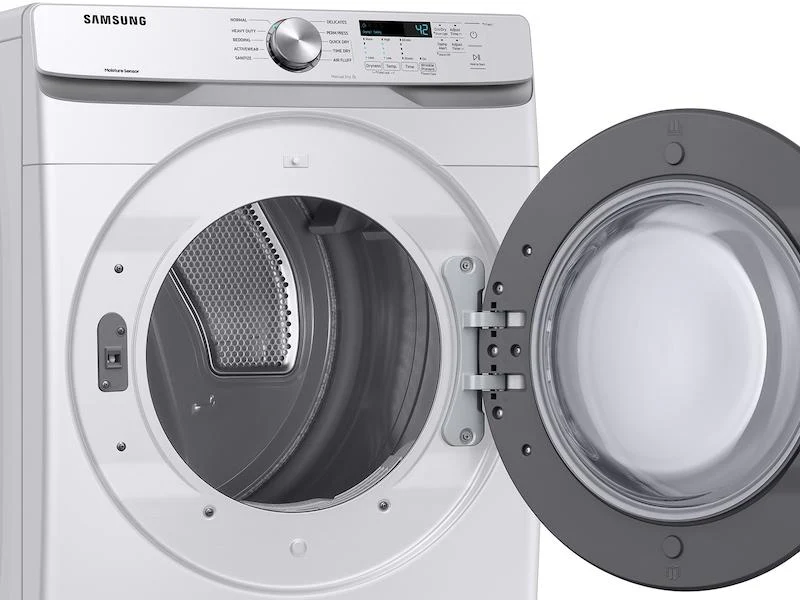Samsung DVE45T6000W 7.5 cu. ft. Electric Dryer with Sensor Dry in White - Image 4