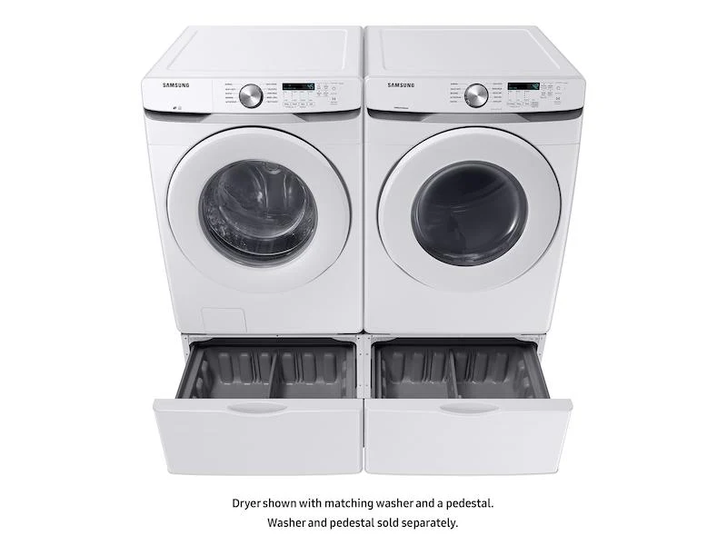 Samsung DVE45T6000W 7.5 cu. ft. Electric Dryer with Sensor Dry in White - Image 7