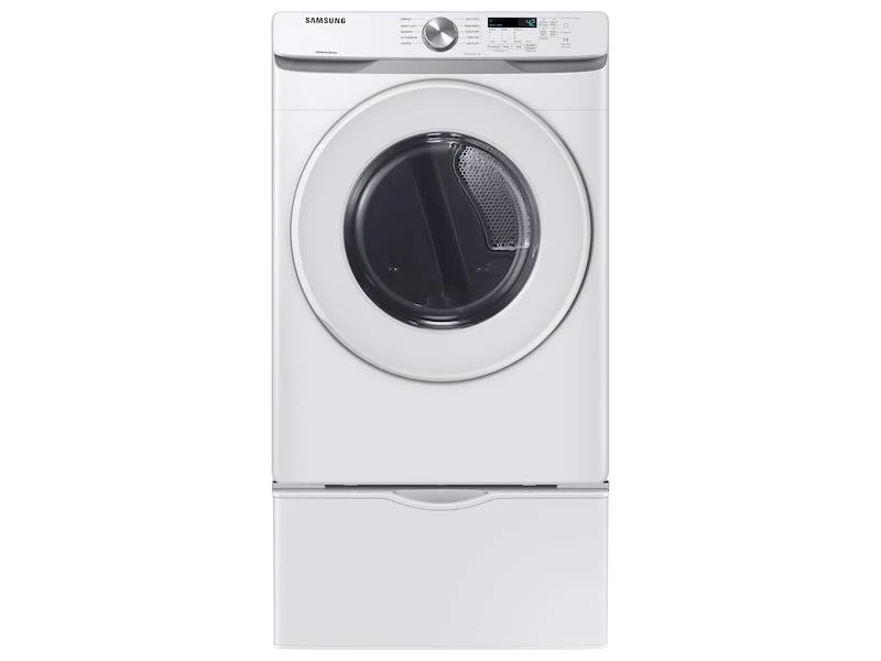Samsung 7.5 cu. ft. Electric Long Vent Dryer with Sensor Dry in White - Image 3