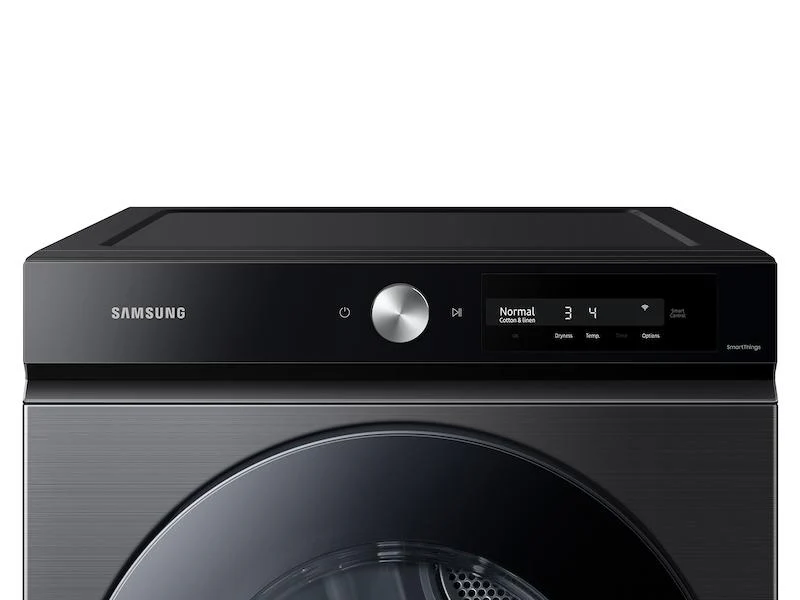 Samsung DVE46BB6700VA3 Bespoke 7.5 cu. ft. Large Capacity Electric Dryer with Super Speed Dry and AI Smart Dial in Brushed Black - Image 2
