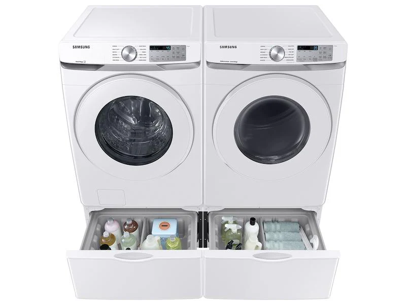 Samsung DVE51CG8000W 7.5 cu. ft. Smart Electric Dryer with Sensor Dry in White - Image 7