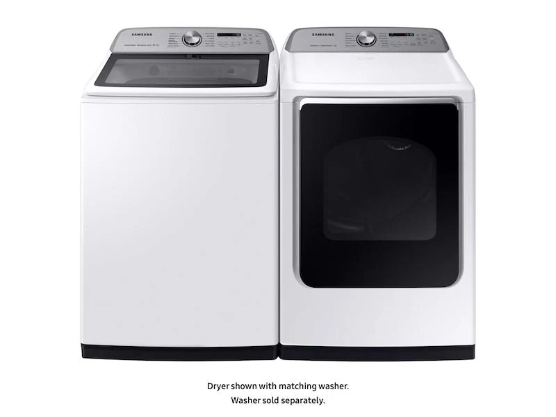 Samsung DVE54R7600W DV7600 7.4 cu. ft. Electric Dryer with Steam Sanitize+ in White - Image 6